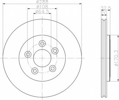 HELLA PAGID 8dd355106831 -  Тормозной диск